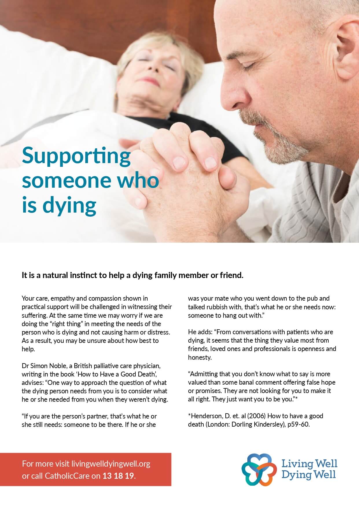 Supporting someone who is dying fact sheet
